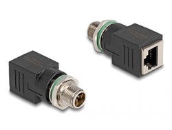 DeLOCK 60065 tussenstuk voor kabels M12 RJ-45 Zwart