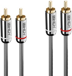 Lindy 35348 audio kabel 5 m 2 x RCA Antraciet