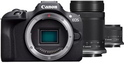 Canon EOS R100 + RF-S 18-45mm F4.5-6.3 IS STM + RF-S 55-200mm F5-7.1 IS STM Kit MILC 24,1 MP CMOS 6000 x 4000 Pixels Zwart