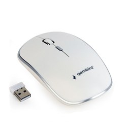 Gembird MUSW-4B-01-W muis Kantoor Ambidextrous RF Draadloos Optisch 1600 DPI