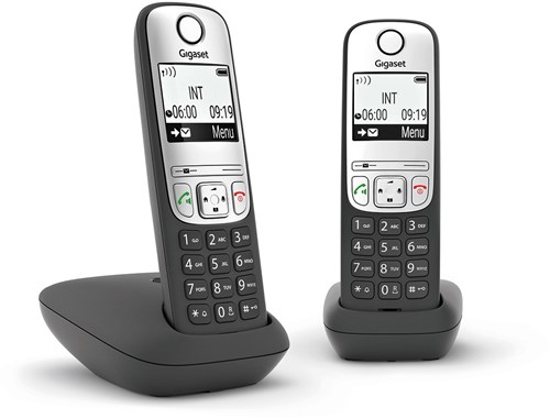 Gigaset A690A Duo Analoge-/DECT-telefoon Nummerherkenning Zwart