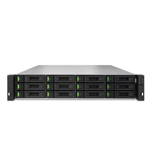 QSAN Rackmount 2U 12 +6 Bay with Intel Core i3 3.9 GHz Quad-Core CPU 8GB DDR4 RAM (Max 64GB) with 12 x Enterprise SATA 10TB