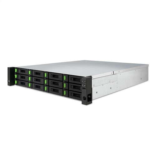 QSAN Rackmount 2U 12 +6 Bay with Intel Core i3 3.9 GHz Quad-Core CPU 8GB DDR4 RAM (Max 64GB) with 12 x Enterprise SATA 10TB-3