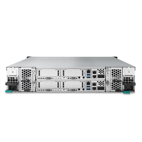 QSAN Rackmount 2U 12 +6 Bay with Intel Core i3 3.9 GHz Quad-Core CPU 8GB DDR4 RAM (Max 64GB) with 12 x Enterprise SATA 10TB-2