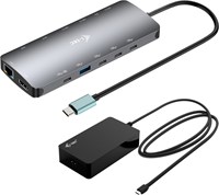 i-tec Metal USB-C Nano 3x Display Dock, 2x HDMI 1x USB-C video with Power Delivery 140W + Universal Charger 140 W