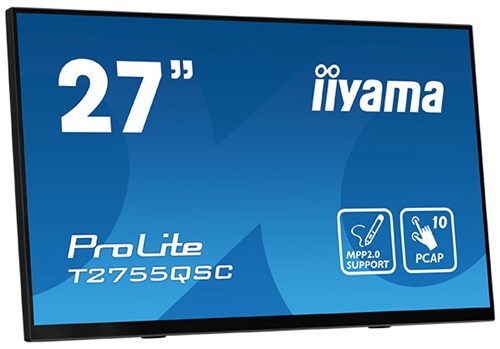 iiyama ProLite T2755QSC-B1 computer monitor 68,6 cm (27") 2560 x 1440 Pixels Full HD LCD Touchscreen Zwart