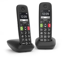 Gigaset E290 Duo Analoge telefoonhandset Nummerherkenning Zwart