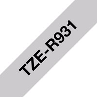 Brother TZE-R931 labelprinter-tape Zwart op zilver-3