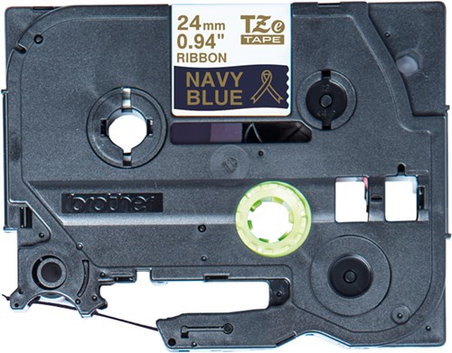 Brother TZE-RN54 labelprinter-tape Goud op navyblauw