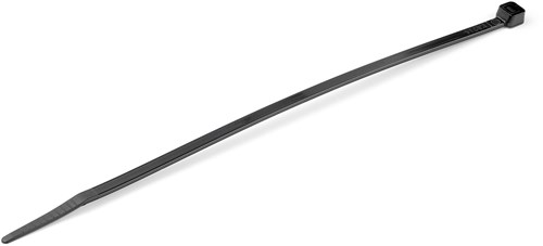 StarTech.com 20 cm Zwarte Kabelbinders 4 mm Breed, 55 mm Bundeldiameter, 22 kg Treksterkte Zelfsluitende Snelbinders uit Nylon met Gebogen Punt, 94V-2/UL Listed, 100 stuks