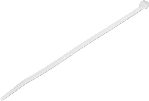 StarTech.com 20 cm Witte Kabelbinders 4 mm Breed, 55 mm Bundeldiameter, 22 kg Treksterkte Zelfsluitende Snelbinders uit Nylon met Gebogen Punt, 94V-2/UL Listed, 100 stuks