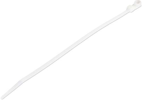 StarTech.com 20 cm Kabelbinders met Montagegat 4 mm Breed, 52 mm Bundeldiameter, 22 kg Treksterkte, Zelfsluitende Nylon 66 Snelbinders met Schroefgat, UL Listed, 100 stuks