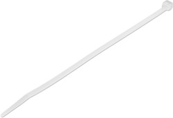 StarTech.com 20 cm Witte Kabelbinders 4 mm Breed, 55 mm Bundeldiameter, 22 kg Treksterkte Zelfsluitende Snelbinders uit Nylon met Gebogen Punt, 94V-2/UL Listed, 1000 stuks