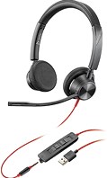 POLY Blackwire 3315 Headset Bedraad Hoofdband Kantoor/callcenter USB Type-A Zwart