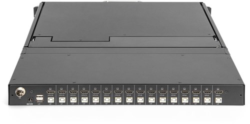 Digitus 17" HD LCD KVM console, 8-port HDMI, Swiss keyboard-2