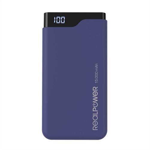 RealPower PB-15000C Navy Blue 15000 mAh Black, Blue-3