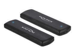 DeLOCK External USB Type-C Combo Enclosure for M.2 NVMe PCIe or SATA SSD