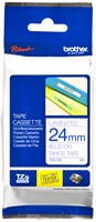Brother TZE-253 labelprinter-tape Blauw op wit