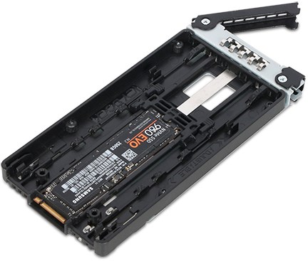 Icy Dock MB834TP-B storage drive enclosure SSD enclosure Aluminium, Black 2.5"-3