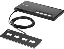 Belkin F1DN204MOD-HH-4 KVM-switch Rack-montage Zwart
