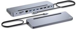 i-tec USB-C Metal Ergonomic 3x 4K Display Docking Station + Power Delivery 100 W