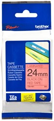 Brother TZE-451 labelprinter-tape Zwart op rood TZ