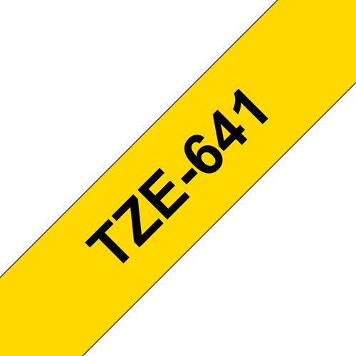 Brother TZE-641 labelprinter-tape Zwart op geel-3