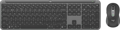 Logitech MK950 Signature Slim toetsenbord Inclusief muis Kantoor RF-draadloos + Bluetooth QWERTY Deens, Fins, Noors, Zweeds Grafiet
