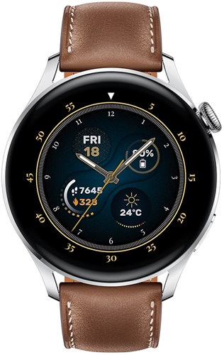 Huawei WATCH 3 3,63 cm (1.43") AMOLED 46 mm Digitaal 466 x 466 Pixels Touchscreen 4G Roestvrijstaal Wifi GPS
