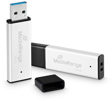 MediaRange MR1903 USB flash drive 256 GB USB Type-A 3.2 Gen 1 (3.1 Gen 1) Zwart, Zilver