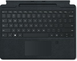Microsoft Surface Pro Signature Keyboard with Fingerprint Reader QWERTY Italiaans Microsoft Cover port Zwart