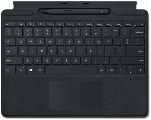 Microsoft Signature with Slim Pen 2 QWERTY Italiaans Microsoft Cover port Zwart