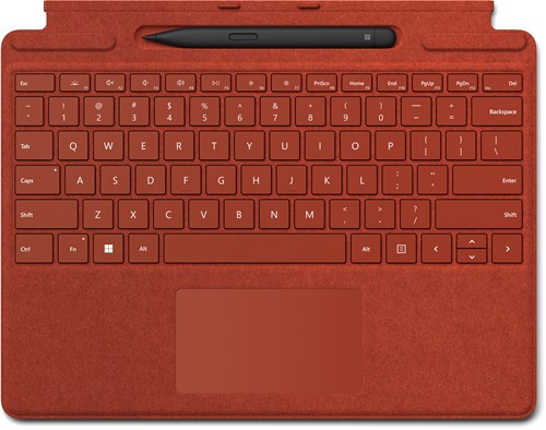 Microsoft Surface Pro Signature Keyboard with Slim Pen 2 AZERTY Belgisch Microsoft Cover port Rood