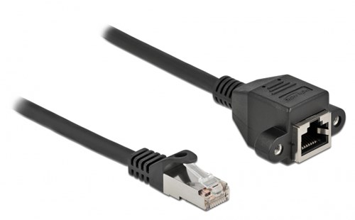 DeLOCK 87005 netwerkkabel Zwart 5 m Cat6a S/FTP (S-STP)