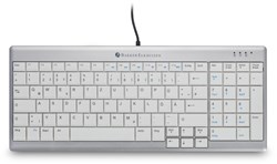 BakkerElkhuizen UltraBoard 960 Standard Compact toetsenbord USB QWERTZ Zwitsers Zilver, Wit