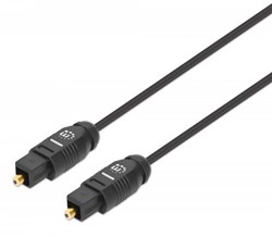 Manhattan 356060 Glasvezel kabel 1 m TOSLINK Zwart