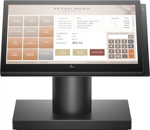 HP Engage One 145 i5-7300U 2,6 GHz Alles-in-een 35,6 cm (14") 1920 x 1080 Pixels Touchscreen Zwart