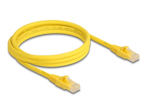 DeLOCK 80102 netwerkkabel Geel 2 m Cat6a U/UTP (UTP)