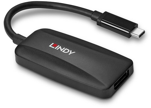 Lindy 43337 video kabel adapter 0,13 m USB Type-C DisplayPort Zwart-3