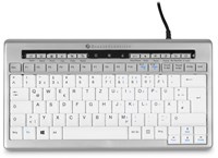 BakkerElkhuizen S-board 840 toetsenbord Kantoor USB QWERTZ Duits Licht Grijs, Wit