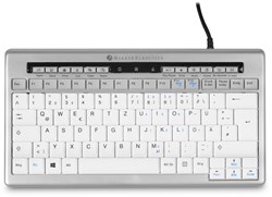 BakkerElkhuizen S-board 840 toetsenbord Kantoor USB QWERTZ Duits Licht Grijs, Wit