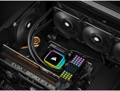 Corsair iCUE H150i RGB ELITE Processor All-in-one liquid cooler 12 cm Black 1 pc(s)-3