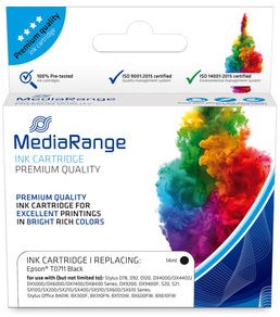 MediaRange MRET071BK inktcartridge 1 stuk(s) Compatibel Zwart