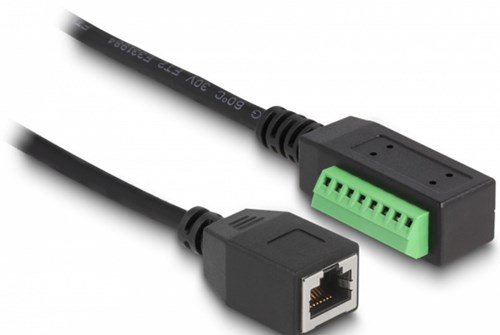 DeLOCK 66053 netwerkkabel Zwart, Groen 0,215 m Cat5e U/UTP (UTP)