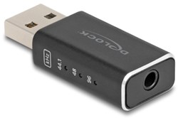DeLOCK 68001 tussenstuk voor kabels USB 2.0 Type-A 3.5 mm 4 pin Zwart