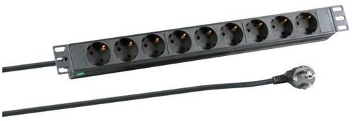 Microconnect CABINETACC23 energiedistributie 8 AC-uitgang(en) 1U Zwart