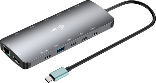 i-tec Metal USB-C Nano 3x Display Dock, 2x HDMI 1x USB-C video with Power Delivery 140W + Universal Charger 140 W-2