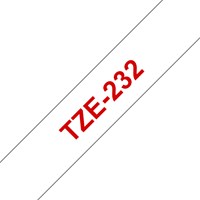 Brother TZE-232 labelprinter-tape Rood op wit-2
