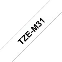 Brother TZE-M31 labelprinter-tape Zwart op zilver-2