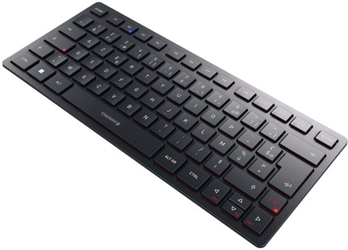 CHERRY KW 9200 MINI toetsenbord USB + RF Wireless + Bluetooth AZERTY Frans Zwart